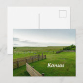 Kansas Prairie Postkarte (Vorne/Hinten)