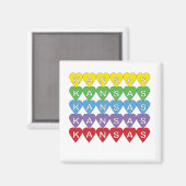 Kansas Pride Farbige State Pride Herz Design Magnet (Vorderseite/Rückseite)