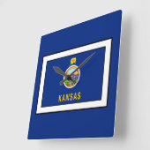 Kansas Quadratische Wanduhr (Winkel)