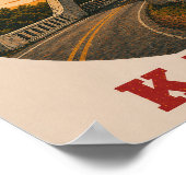 Kansas Rainbow Bridge Route 66 Poster (Ecke)