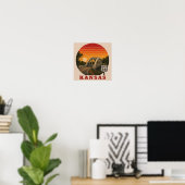 Kansas Rainbow Bridge Route 66 Poster (Heimbüro)
