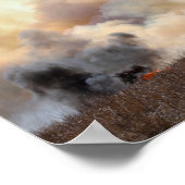 Kansas Rancher Starten eines kontrollierten Prärie Poster (Ecke)