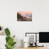 Kansas Rancher Watching a Controlled Prairie Burn Poster (Heimbüro)