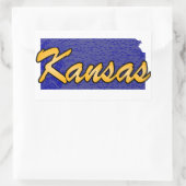 Kansas Rechteckiger Aufkleber (Tasche)