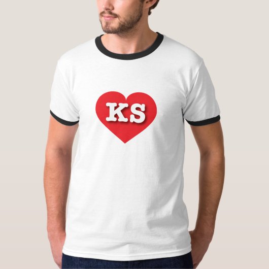 Kansas Red Heart - Große Liebe T-Shirt (Vorderseite)