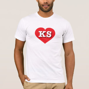 Kansas Red Heart - I Liebe KS T-Shirt