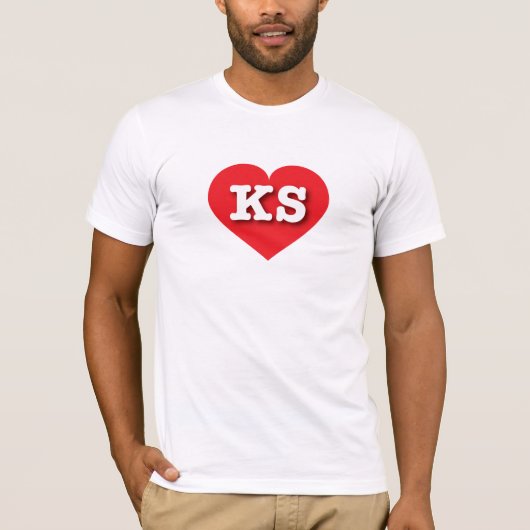 Kansas Red Heart - I Liebe KS T-Shirt (Vorderseite)