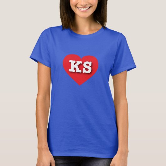 Kansas Red Heart - I Liebe KS T-Shirt (Vorderseite)
