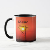 Kansas Red Power Line Sonnenuntergang KAFFEE TASSE (Links)