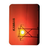 Kansas Red Sunset Magnet (Vertikal)
