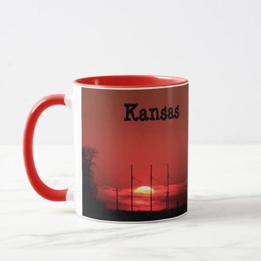 Kansas RED SUNSET Tasse (Links)
