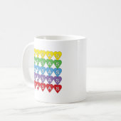 Kansas Regenbogen-Herzen State Pride Kaffeetasse (Vorderseite Links)