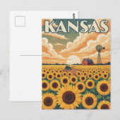 Kansas Reise Postkarte (Vorne/Hinten)