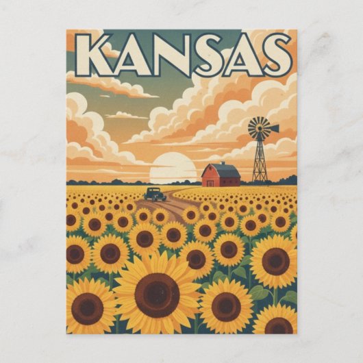 Kansas Reise Postkarte (Vorderseite)