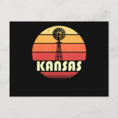 Kansas Retro Postkarte (Vorderseite)