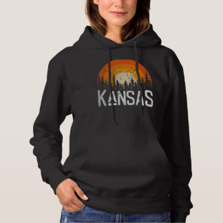 Kansas Retro-Stil Vintage 70er 80er 90er Männer Fr Hoodie