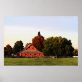 Kansas Roter Stall im Herbst, 12 x 8 Zoll Poster (Vorne)