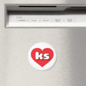 Kansas rotes Herz - I Liebe Magnet (In Situ (Geschirrspüler))
