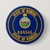 Kansas Round Emblem Button (Vorderseite)
