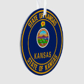 Kansas Round Emblem Ornament (Vorderseite)