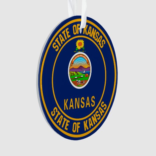 Kansas Round Emblem Ornament (Vorderseite)
