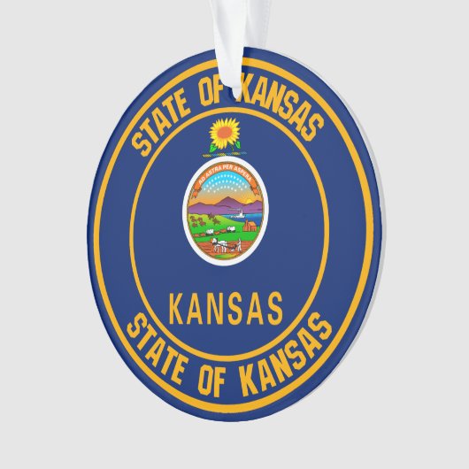 Kansas Round Emblem Ornament (Vorderseite)