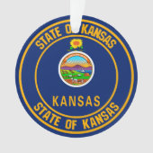 Kansas Round Emblem Ornament (Vorderseite)