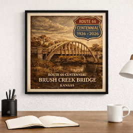 Kansas Route 66 Brush Creek Brücke Poster