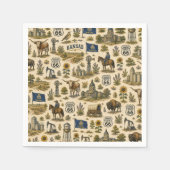 Kansas Route 66 Table Prairie Serviette (Vorderseite)