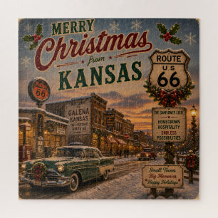 Kansas Route 66 Weihnachtserinnerungen Puzzle