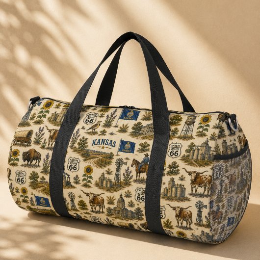 Kansas Route 66 Wochenend-Prärie Duffle Bag