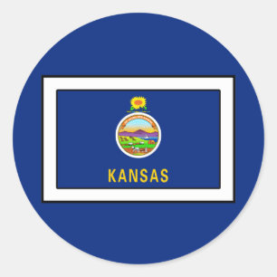 Kansas Runder Aufkleber