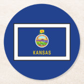 Kansas Runder Pappuntersetzer (Vorderseite)
