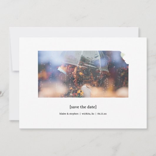 Kansas Save the Date Fotokarte (Vorderseite)