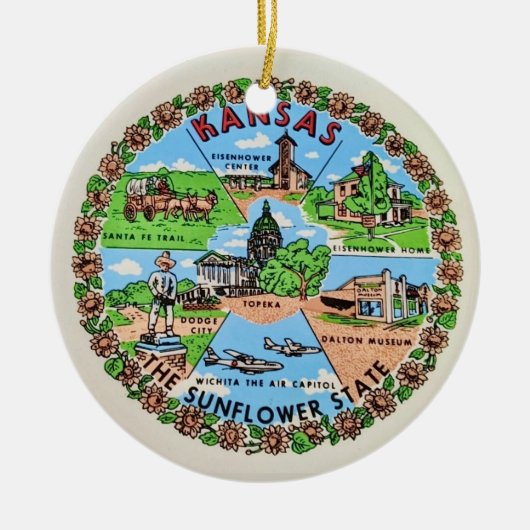 Kansas-Schmuck Keramik Ornament (Vorne)