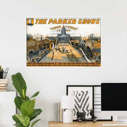 Kansas Semi-Centennial Staat House Grounds. Poster (Heimbüro)