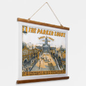 Kansas Semi-Centennial Staat House Grounds. Wandteppich Mit Holzrahmen (Gewinkelt)