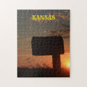 Kansas Silhouette Sunset Mail Box Puzzle (Vertikal)