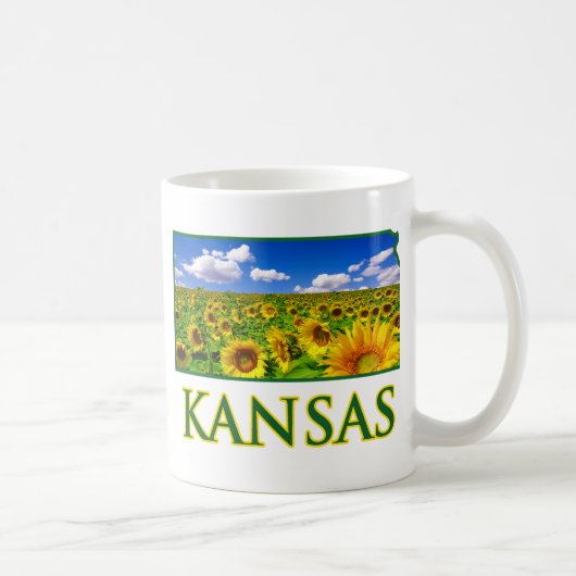 Kansas-Sonnenblume-Himmel Kaffeetasse (Rechts)
