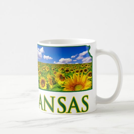 Kansas Sonnenblume Himmel Kaffeetasse (Rechts)