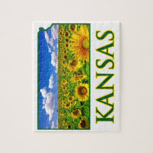 Kansas Sonnenblume Himmel Puzzle