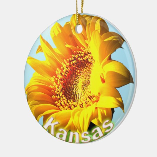Kansas-Sonnenblume Keramik Ornament (Links)