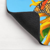 Kansas Sonnenblume mit Monarch Butterfly Mouse Pad Mousepad (Ecke)