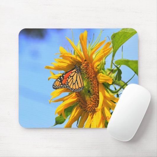 Kansas Sonnenblume mit Monarch Butterfly Mouse Pad Mousepad (Mit Mouse)