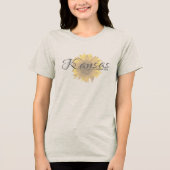 Kansas-Sonnenblume Tri-Blend Shirt (Vorderseite)