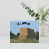 Kansas Square Hay Bales Post Card Postkarte (Stehend Vorderseite)