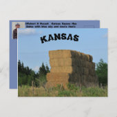 Kansas Square Hay Bales Post Card Postkarte (Vorne/Hinten)