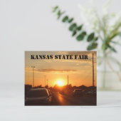 Kansas Staat Fair Sunset Post Card Postkarte (Stehend Vorderseite)