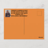 Kansas Staat Fair Sunset Post Card Postkarte (Rückseite)