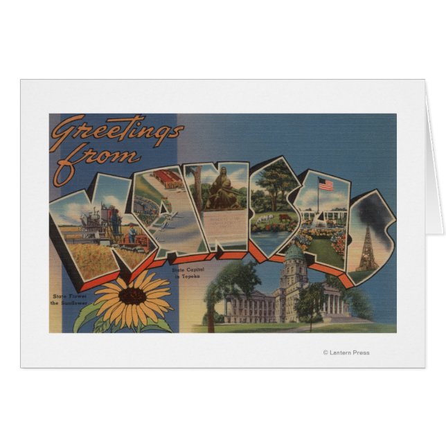 Kansas (Staat Hauptstadt/Blume) (Vorderseite (Horizontal))